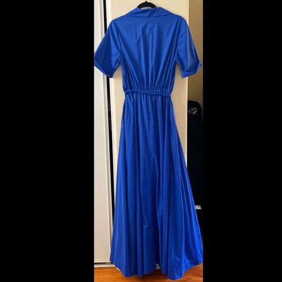 🆕 STAUD Blue Lapis Staud Millie Maxi Long Dress 6 - Picture 5 of 9